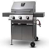 Schickling Gasgrill PremioGas III – Premium BBQ Edelstahlgrill - 100% aus Deutschland mit 3x5kW Brenner & doppelwandigen Deckel – Direkt vom Hersteller: 3-teiliger Grillrost, V4A Aromaschienen