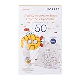 Korres Set Joghurt Kinder Körper und Gesicht Sonnenschutzspray LSF50 150ml & Geschenkstoff Rucksack zum Malen