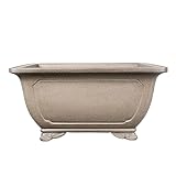 Pflanzentöpfe Blumentöpfe Lila Ton Bonsai Blumentöpfe Handgemachte Quadratische Grüne Und Graue Töpfe 11,6in Zubehör für Pflanzenbehälter