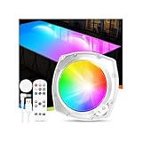 DeeprBetter Poolbeleuchtung Unterwasser mit Fernbedienung, Akku Pool Beleuchtung Magnetisch mit 9 Beleuchtung Modi, IP68 Wasserdichte Whirlpool Lichter Unterwasser Poollampen LED für Spa Badewannen