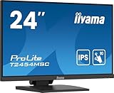 iiyama Prolite T2454MSC-B2AG 60,5cm 23,8' IPS LED-Monitor Full-HD 10 Punkt Multitouch kapazitiv HDMI DP USB 3.2 AntiGlare-Beschichtung Höhenverstellung schwarz