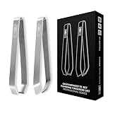 REDSALT® Profi Grätenpinzetten 2er Set 11cm | rostfreier Edelstahl matt INOX 18/10 Qualität | Fischgrätenpinzette 100% spülmaschinenfest | Fischgrätenzange Fisch Entgräter Grätenzange Pinzette