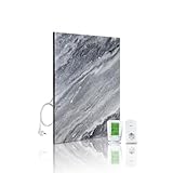 Marwona Naturstein Infrarotheizung mit Digitalthermostat I 500 W I Energiesparende Infrarot Wandheizung I 5 Jahre Garantie I Made in Germany Qarama 500 Watt