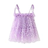 Regenbogen Kinder Schneeflocke Paillette Prinzessin Kleid Tanzparty Kleider Kleidung Adventskalenderbuch Jugendliche (Purple, 12-18 Months)