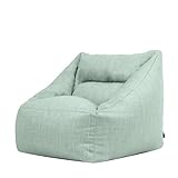 Icon Natalia Sitzsack Sessel für Erwachsene, Salbeigrün, Stoff für Drinnen und Draußen, Riesen Sitzsack mit Füllung, Bequemer Sessel, Garten, Terrasse, Lounge, Wohnzimmer Möbel