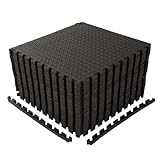 LEADZM 18-72 Stück Schutzmatten Bodenschutzmatte Set 30x30cm,Eva Sportmatte Gymnastikmatte,Kinderzimmer,Fitnessstudio,Tanzstudio,Büro usw (18)