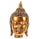 Ipetboom Buddha Kopf Statue aus Resin Zen Figurine für Tischdekoration Kreative Buddha Ornament für Zuhause und Büro für Buddhismus
