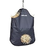 VOSS.farming Heusack, Heutasche für ca. 7kg Heu, Futtersack für Stall, Paddock, Transport und Turnier, schwarz