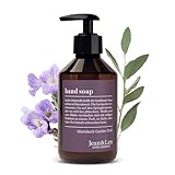 Jean & Len Handseife Marrakech Garden, reinigt beanspruchte Hände, für die tägliche Anwendung geeignet, Flüssigseife im Pumpspender, warmer und beruhigender Duft, vegan, 250 ml