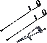 Unterarmgehstützen – leichte Aluminiumlegierung, verstellbares, faltbares Design mit ergonomischen Handgelenkgriffen für verbesserte Mobilität