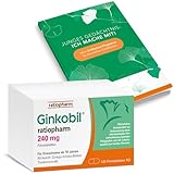Ginkobil ratiopharm 240 mg Filmtabletten plus gratis Mitmachbuch: Aktiv werden für ein junges Gedächtnis mit Ginkgo-biloba-Extrakt zur Stärkung von Gedächtnis und Konzentration*, 120 Filmtabletten