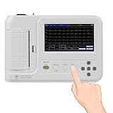 Digitales 6-K-Elektrokardiograph-EKG-Gerät mit 12 Leitungen und 7-Zoll-LCD-Touchscreen