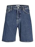 Herren JACK&JONES Baggy Jeans Shorts Kurze Denim Hose Weite Knielange Pants aus Baumwolle JJITONY