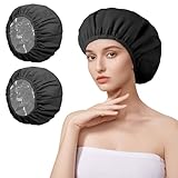 AOGOE 2 Pack Duschhaube Damen, Haarhaube Färben, 2-in-1 Elastische Duschkappe Wasserdichte, Shower Cap and Heat Cap Two Uses, Deep Conditioning Hair Cap für Haarölpflege, für Mädchen Damen Salon