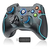 PS3 Controller, EasySMX 2,4G Wireless Gamepad, Joysticks Dual Vibration TURBO für PS3 /Windows-PC / Android TV Box (Tarnung)