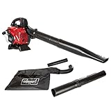 Scheppach Benzin Laubbläser LB3500P 4in1 Laubsauger mit Easy Start | 2Takt Motor - 25,4cm³ & 1,2PS | hohe Luftgeschwindigkeit 295 km/h | Luftstromvolumen 790m³/h | inkl. 50L Fangsack, Saug- & Blasrohr
