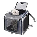 YNPQTDS -Tragetasche für Fahrrad, tragbare, Faltbare Tasche, Hunde-Fahrradträger-Rucksack – für Spaziergänge, Pendeln, Outdoor, Reisen, Sicherheit, Radfahren, Familie, Katzen