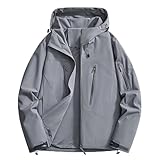 Regenjacke Reflektierend Regenmantel Damen Gefüttert Dicke Autumn Reflektierende Gefütterter Anorak Ultraleicht Ärmel Regen Lang Lange Reflektierend Große Größen Fahrrad Regencape Damen XL