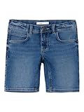 NAME IT Jungen NKMRYAN REG DNM L Shorts 1090-IO NOOS Jeansshorts, Dark Blue Denim, 158 cm