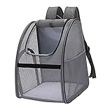 UKCOCO 1 Stück Tragbarer Haustier Rucksack für Katzen und Atmungsaktive Tragetasche mit Verstellbarem Schultergurt bis Belastbar