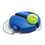 Hpamba Tennistrainer Tennis-Rebound Tennis-Trainer Set Elastisches Tennistraining Tennistrainer mit Ball Kunststoff Tennistrainer für Anfänger, Kinder und Erwachsene Solotraining 1 Stück (Blau)