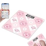 Körperkompositionsanalyse | Waage Für Körpergewicht Und Fettanteil Analyse | Hochpräzises Analysegerät Mit & Temperaturanzeige Für Gesundheitsdaten Auswertung Per Smartphone-App