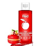 Lebensmittelfarbe - 160ml Flüssige Lebensmittel Farben für Kuchen, Backen, Kekse, Macaron - Zuckerfrei Konzentrierte Farbe Food Coloring für Tortendeko, Getränken, Osterei, DIY Slime (Rot)