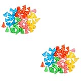 Artibetter 2 Sätze Nadelspitzenschutz Stich Punkt Maschenmarkierer Nadelstopper Stricken Strickzubehör Kappen Maschenstopper Zum Stricken Stricknadelkappe Gummi 100 Stück * 2