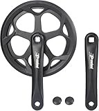 ZUKKA Prowheel Fahrrad Kurbelgarnitur 52T aus 170 mm Aluminiumlegierung Arm für Singlespeed und 6/7/8-Fach City Bike, Fat Bike, E-Bike, Faltrad