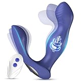 Anal Vibrator Prostata Stimulation mit Fernbedienung, Erotisches Sex Spielzeug für die Männer Anal Dildo Analvibratoren Vibratorensets Analplug für Männer mit 9 Vibrations und Rotations, Sex Toys