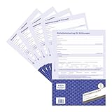 AVERY Zweckform 2849-5 Mietvertrag für Wohnungen (Einheitsmietvertrag, 4-seitiges Formular im A4 Bogenformat) 5 Stück, blau