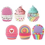 NVIYAM 300 Stück Muffinform Papier Muffinförmchen Mini-Muffinförmchen Standard Cupcake Förmchen Muffin Förmchen Fällen Liners Wrapper