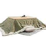 XDCXYD Quadratische/rechteckige Heiztisch-Sets Mit Heizung, Decke, Steppdecke, Niedriger Japanischer Kaffee-/Teetisch Für Das Wohnzimmer Im Winter(B,80 * 120 * 45CM)