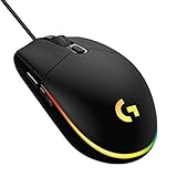 Logitech G203 Gaming-Maus mit anpassbarer LIGHTSYNC RGB-Beleuchtung, 6 programmierbare Tasten, spieletauglicher Sensor, Abtastung mit 8.000 DPI, Geringes Gewicht - Schwarz