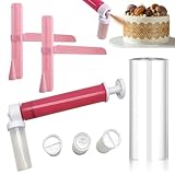 Manuelle Airbrush zum Dekorieren,20cm Hoch*10m Tortenrandfolie,2PCS Verstellbar Kuchen Schaber,DIY Modellierwerkzeug,für Kuchen,Schokolade,Mousse,Kuchen Crafting
