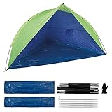 Idena 40000 - Strandmuschel UV Schutz 60+, ca. 2,4 x 1,25 x 1,25 m, leicht und kompakt für den Transport