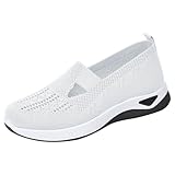 Sandalen Damen Slip On Sneaker Walkingschuhe Outdoor Turnschuhe Mesh Leichte Atmungsaktiv Freizeitschuhe Sportschuhe Bequem Schlupfschuhe Nurse Schuhe Memory Foam Fitnessschuhe