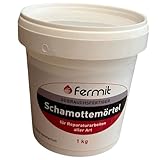 Schamottemörtel 1kg - gebrauchsfertiger keramisch feuerfester Mörtel - Feuerfest bis 1600°C