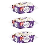 Stollenkonfekt kleine Christstollen Stücke Stollen Konfekt 3er Pack Weihnachtsgebäck mit 20% Marzipanfüllung mit 13% Rosinen verfeinert mit Puderzucker gepudert in praktischen Servierschale 3x350g