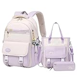 Rucksack-Set, Mittelschultasche, niedlicher Rucksack mit Stifttasche und Tragetasche für auf Campingausflügen, Outdoor, Vorschule, Studenten, tägliches Pendeln