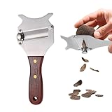 banjiabb 1 Stück Trüffelhobel,Käsehobel,Trüffelreibe,Profi Käsehobel,Edelstahl Einstellbare Gourmethobel Set Mit Holzgriff,Käsehobel,Käsemesse，Trüffel Reibe Für Zuhause, Küche, Restaurant