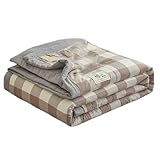 Waschbare Baumwolldecke, weiche Schlafdecke für alle Altersgruppen, die stilvolle und pflegeleichte Bettwäsche suchen