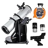 Celestron 22482 StarSense Explorer 150mm Tabletop Dobsonian Smartphone App-Enabled Telescope Works with StarSense App to Help You Find Nebulae, Planets & More – iPhone/Android Compatible