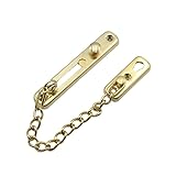 AMEEDA Türschloss Türkettenschloss Edelstahl Sicherheitskettenschutz Feder Anti-Diebstahl-Presse Heavy Duty poliert Riegel Schraubenschutz Zubehör(Gold)