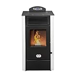 STUFE A PELLET ITALIA California 8 KW | Pelletöfen Effizienz 91% Heizt 70m² Autonomie 20 Std. Programmierbar 5 Geschwindigkeiten und Leistungsstufen Kompaktes Design 24 Monate Garantie Weiß