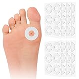 48 Stk Kissen für Fußschutz,Selbstklebende Hornhaut Schutz Pads,Hühneraugenringe Groß,Rutschfest Hühneraugen Pads,Fersenpolster Hühneraugen Kissen Hühneraugen Pads für Ferse Fuß Gegen Schmerzen Blasen