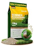 Natureflix Rasendünger Sommer | Langzeitdünger & Stickstoffdünger für jeden Rasen – der Premium Düngemittel (Körnung 2-4mm) Sommer rasendünger für jeden Streuwagen (10kg für 500m²)
