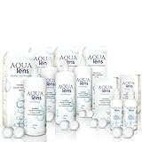 AQUA lens Kontaktlinsen Fluessigkeit (4x360 ml + 2X60ml + 6 Behälter) 1560 ml - Premium All-in-One Kombilösung für weiche Kontaktlinsen mit HPMC