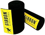 Gibbon Slacklines Baumschutz Gibbon Slacklines Treewear, Baumschutz, schwarzer Filz mit Klettverschluss mit gelbem Logo, Länge: 100 cm, Breite: 16 cm, Schutz für Band und Baum, schwarz, S, 18097