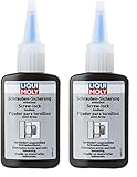 LIQUI MOLY Schraubensicherung mittelfest | 50 g | Schraubensicherung | Art.-Nr.: 3802, Farblos (Packung mit 2)